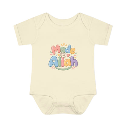 Made by Allah Baby Bodysuit — Pastel Islamic Newborn Onesie