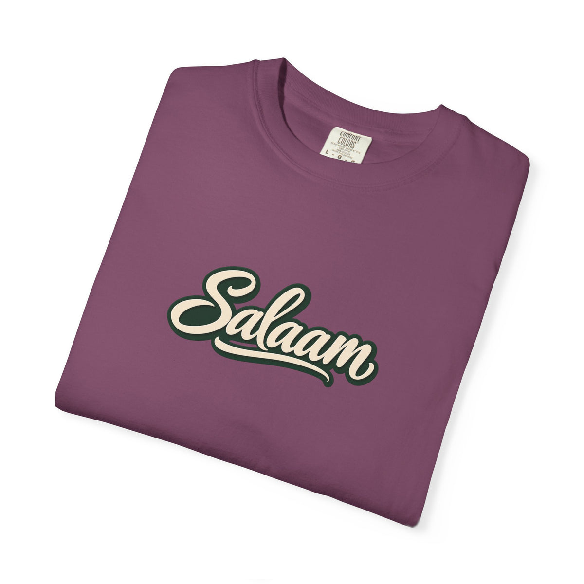 Salaam Script T-Shirt — Casual Islamic Greeting Tee