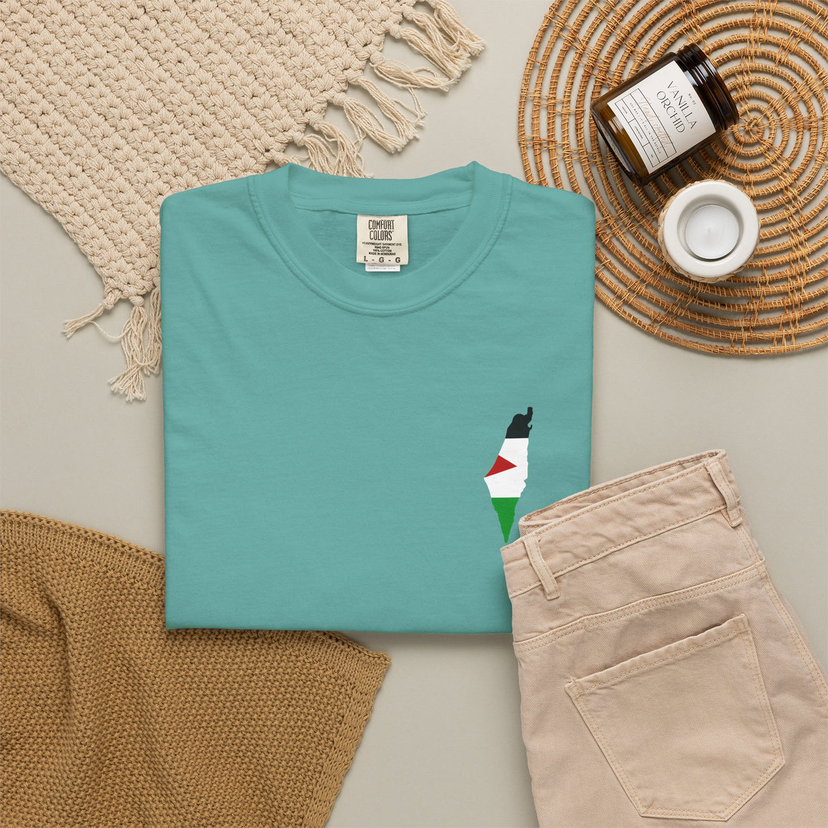 Palestine Map T-Shirt — Minimal Solidarity Tee