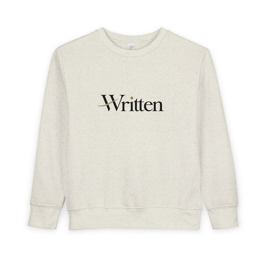 Toddler Sweatshirt "Written" – Cozy Neutral Kids Pullover
