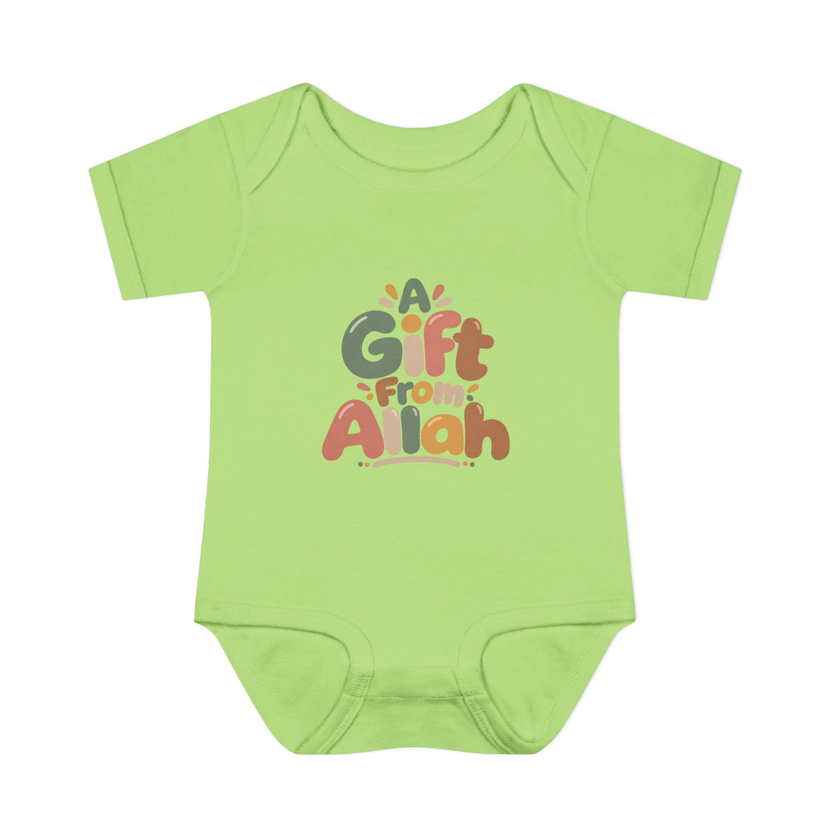 Infant Bodysuit — "A Gift From Allah" Baby Onesie, Islamic Newborn Gift