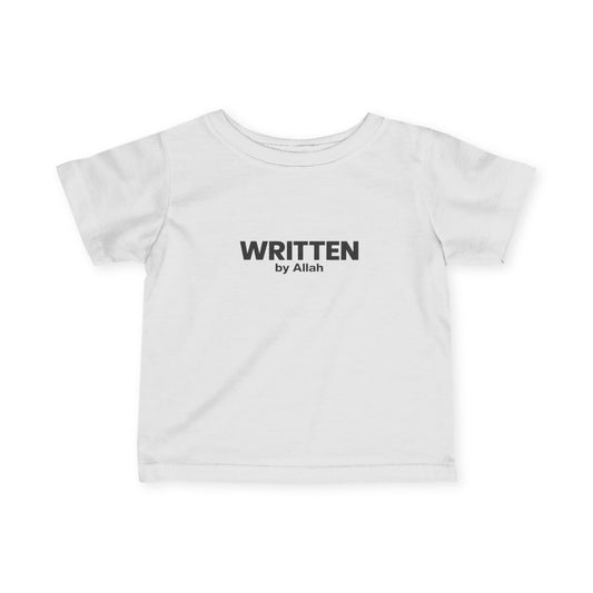 Infant Tee - "WRITTEN by Allah" Minimal Islamic Baby Shirt
