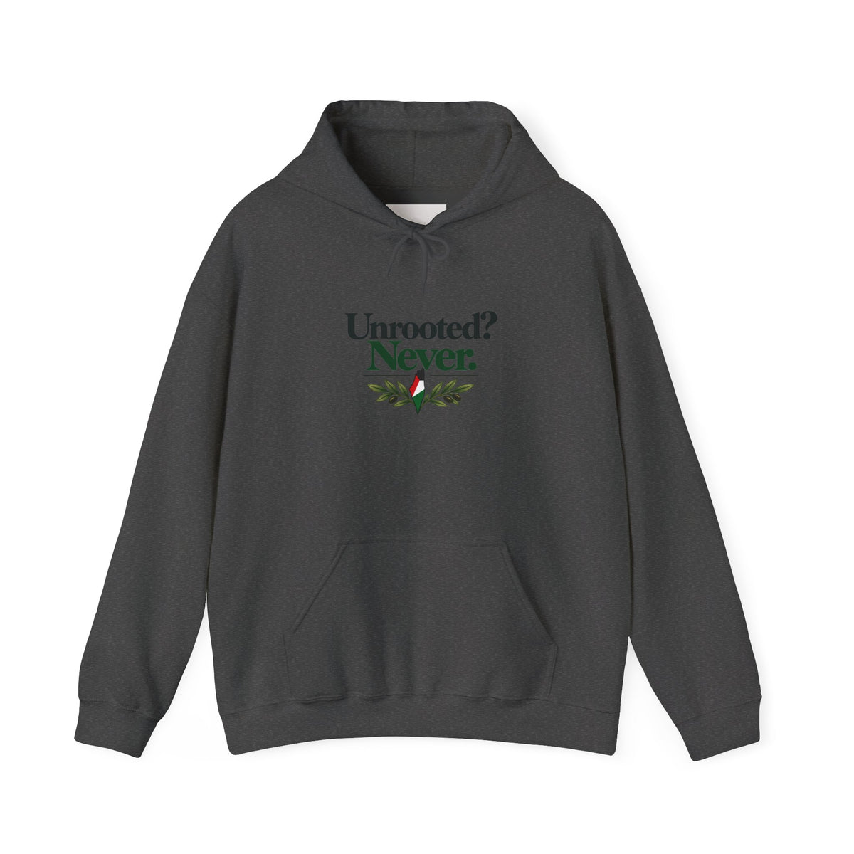Hoodie — "Unrooted? Never." / "Roots Deeper Than Occupation" Graphic Hoodie