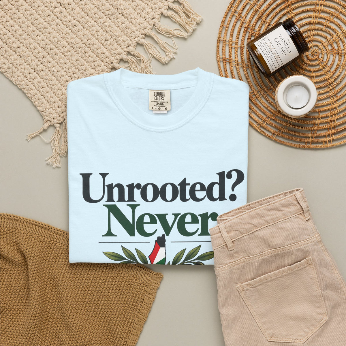 Unrooted? Never. T-Shirt — Botanical Resilience Graphic Tee