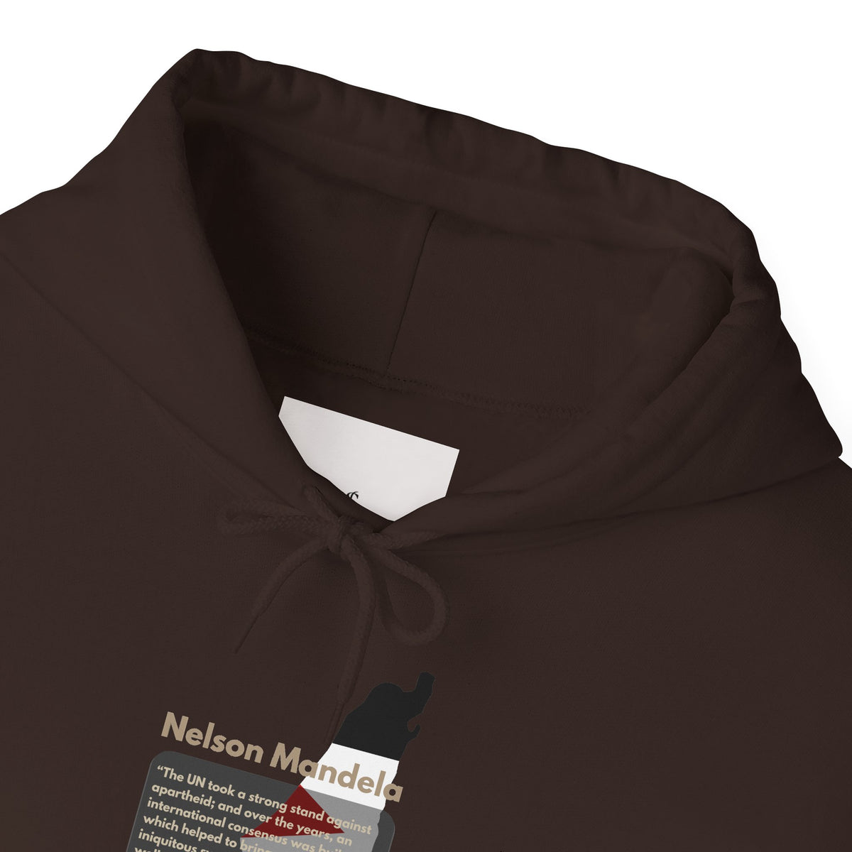 Hoodie - Nelson Mandela Quote & Palestine Flag Graphic