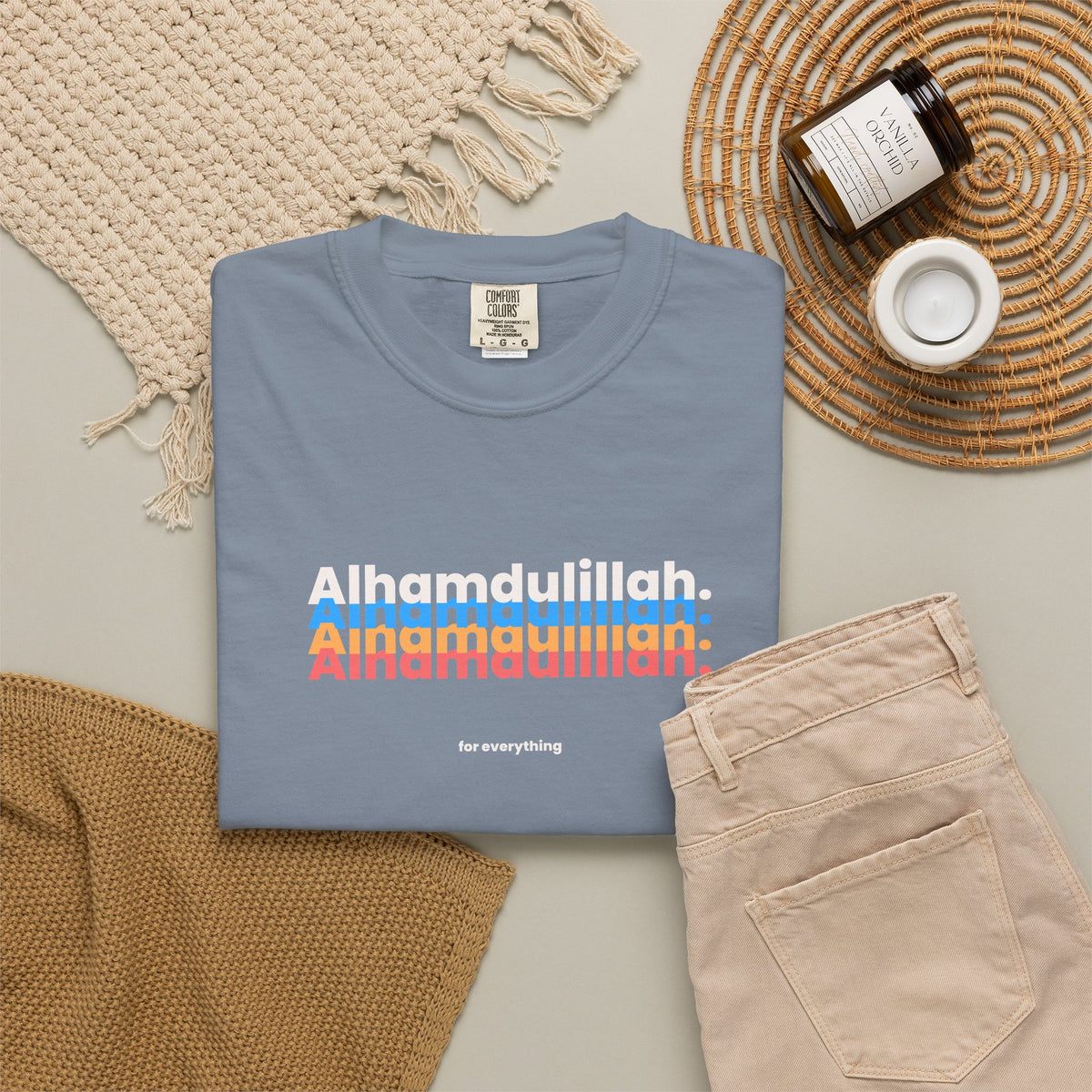 Alhamdulillah Repeat Script T-Shirt — Faith-Inspired Casual Tee