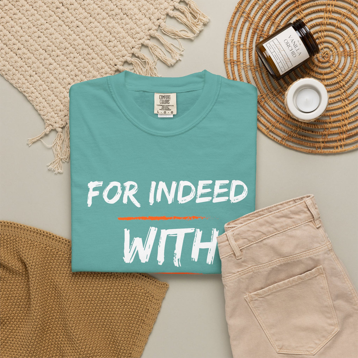 Inspirational Quran Quote T-Shirt — "For Indeed, With Hardship Comes Ease"