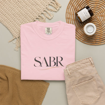 SABR Minimalist Script T-Shirt — Elegant Faith-Inspired Tee