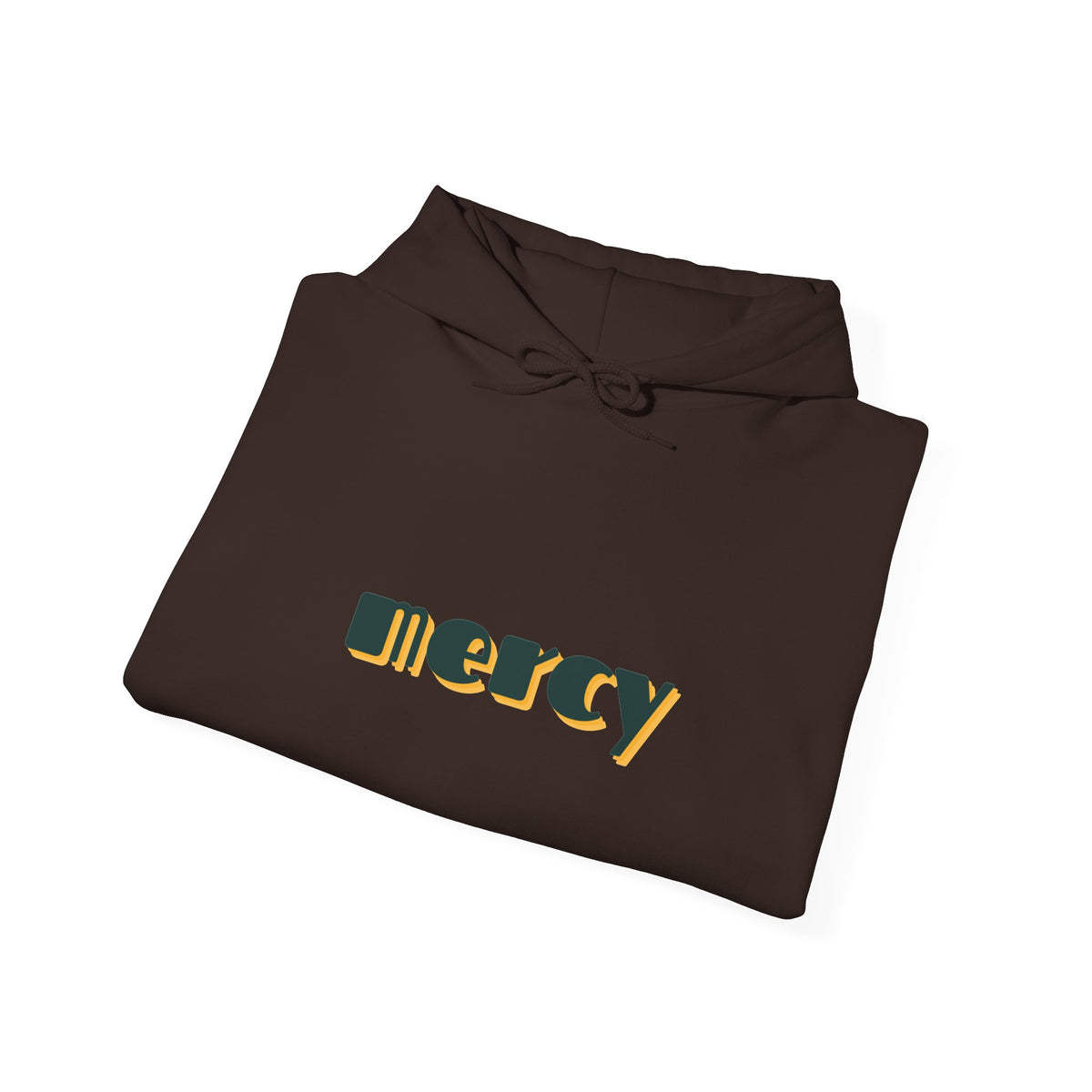 Mercy Retro Text Hoodie — Minimal Spiritual Comfort Sweatshirt