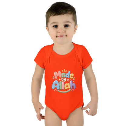Made by Allah Baby Bodysuit — Pastel Islamic Newborn Onesie