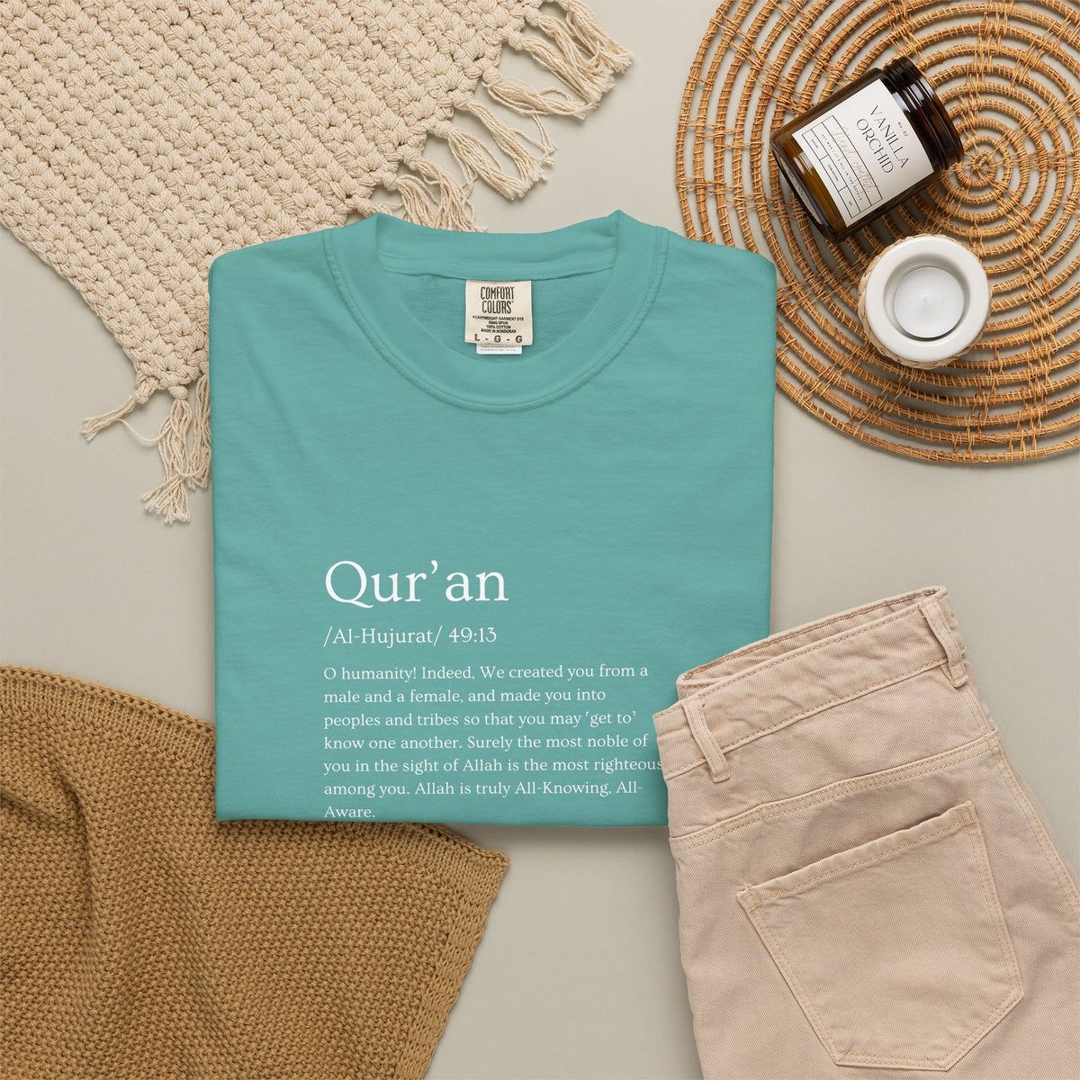 Qur'an Verse Graphic T-Shirt — Islamic Faith Typography Tee