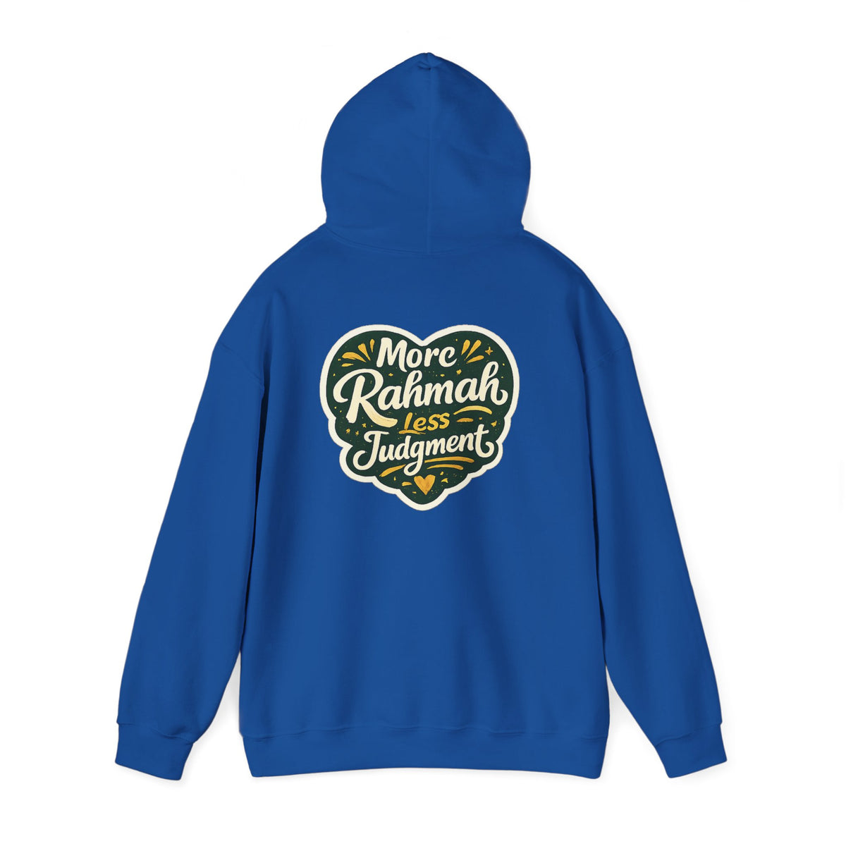 Hoodie — “More Rahmah Less Judgment” Inspirational Islamic Comfort Hoodie