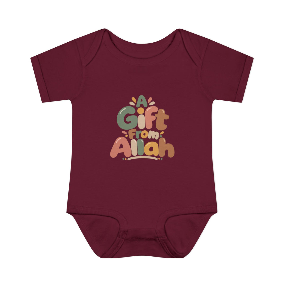 Infant Bodysuit — "A Gift From Allah" Baby Onesie, Islamic Newborn Gift