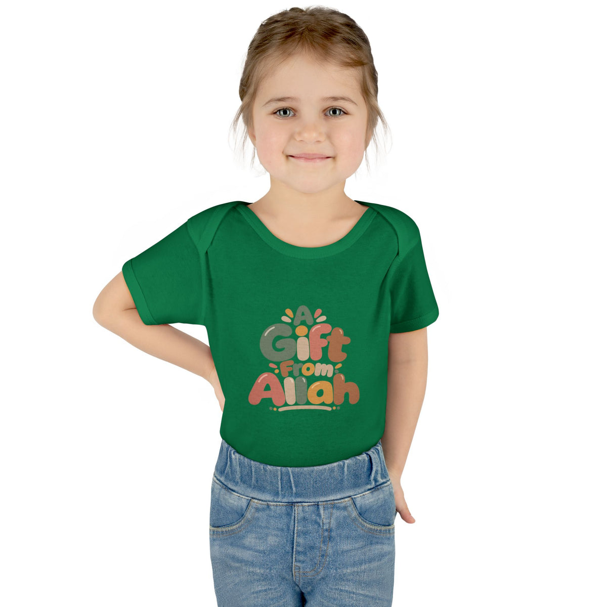 Infant Bodysuit — "A Gift From Allah" Baby Onesie, Islamic Newborn Gift