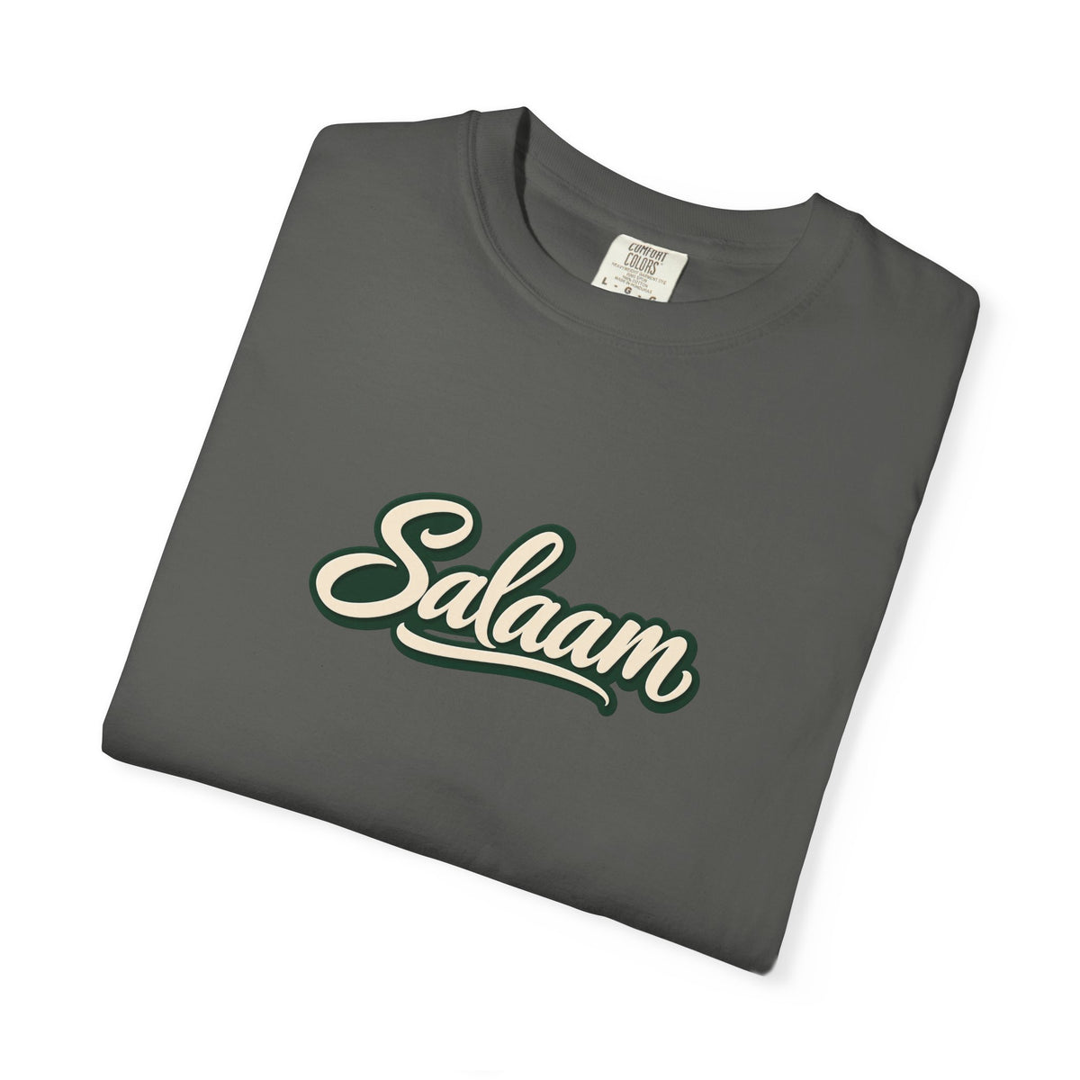 Salaam Script T-Shirt — Casual Islamic Greeting Tee
