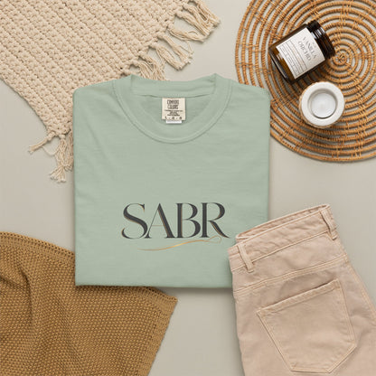 SABR Minimalist Script T-Shirt — Elegant Faith-Inspired Tee