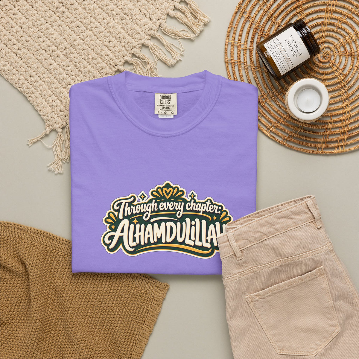 Alhamdulillah Graphic T-Shirt — 'Through Every Chapter' Tee