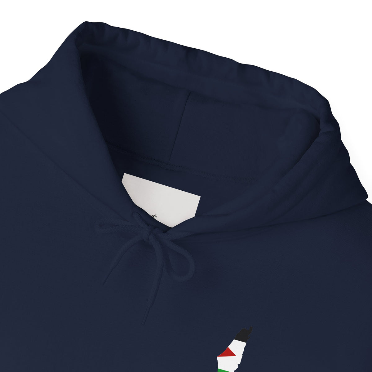 Minimalist Palestinian Flag Hoodie – Small Chest Emblem