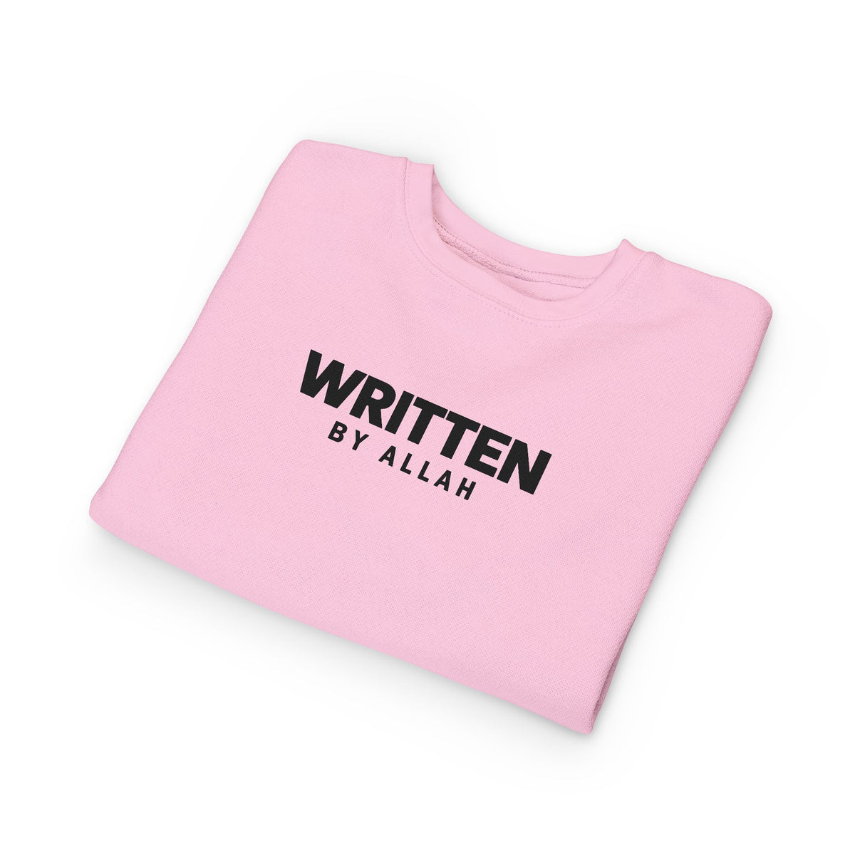 Toddler Sweatshirt — "Written by Allah" Islamic Kids Crewneck, Modest Faith Baby Gift