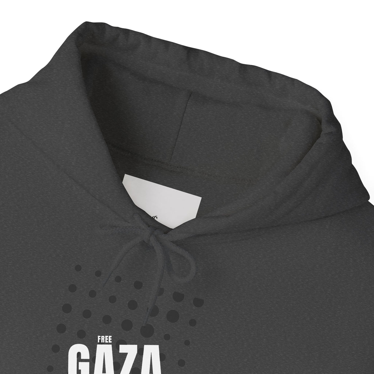 Gaza Solidarity Hoodie — Minimal Dot Grid Protest Sweatshirt