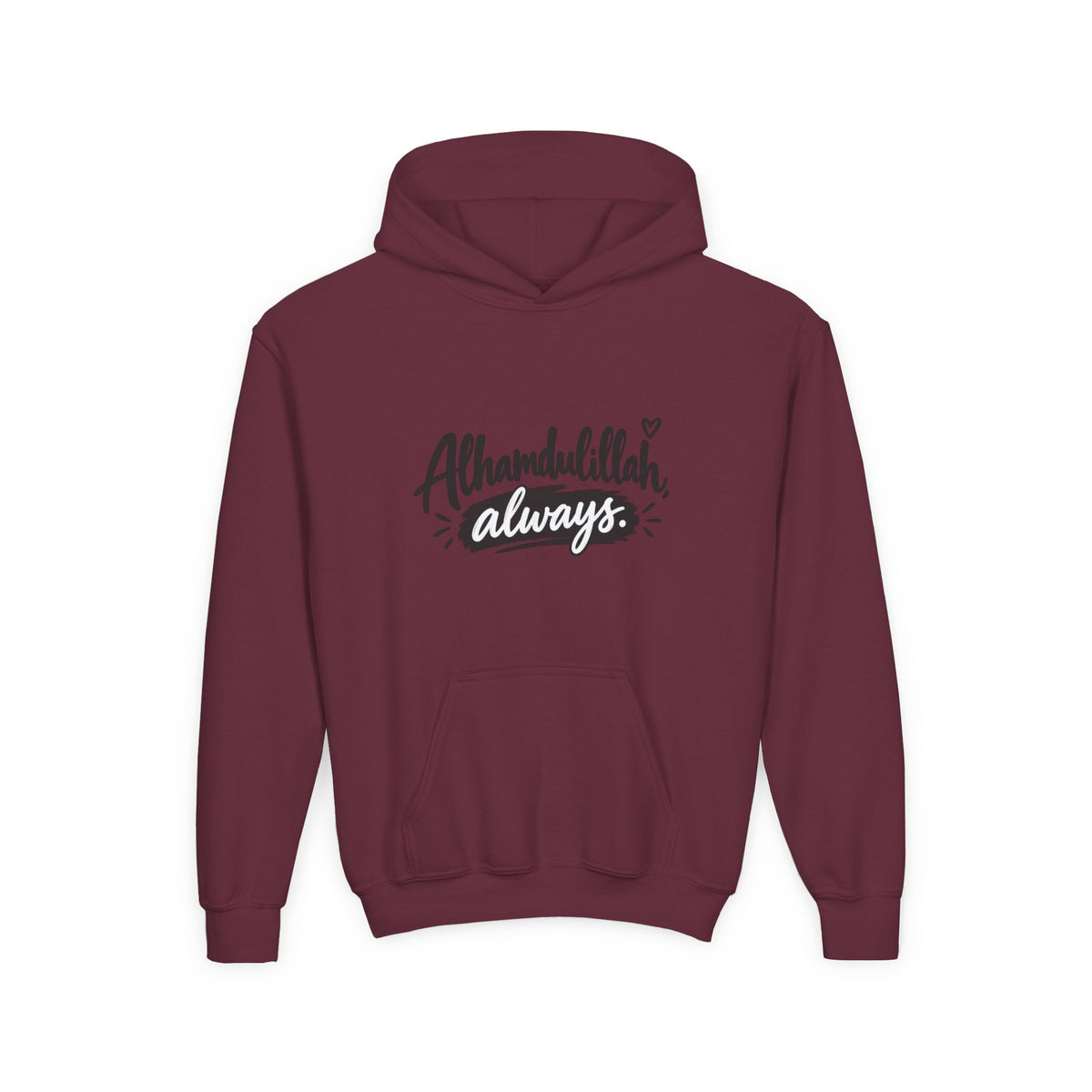 Alhamdulillah Always Youth Hoodie — Islamic Inspirational Kids Sweatshirt