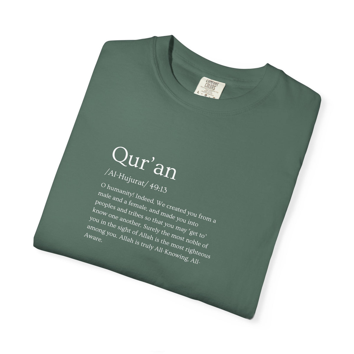 Qur'an Verse Graphic T-Shirt — Islamic Faith Typography Tee