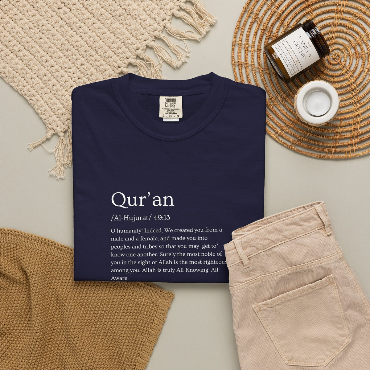Qur'an Verse Graphic T-Shirt — Islamic Faith Typography Tee