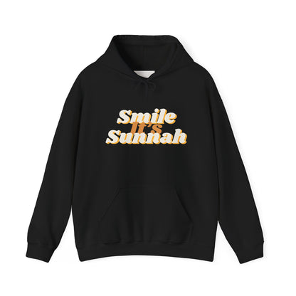 Smile It's Sunnah Hoodie — Retro Yellow Script Hoodie