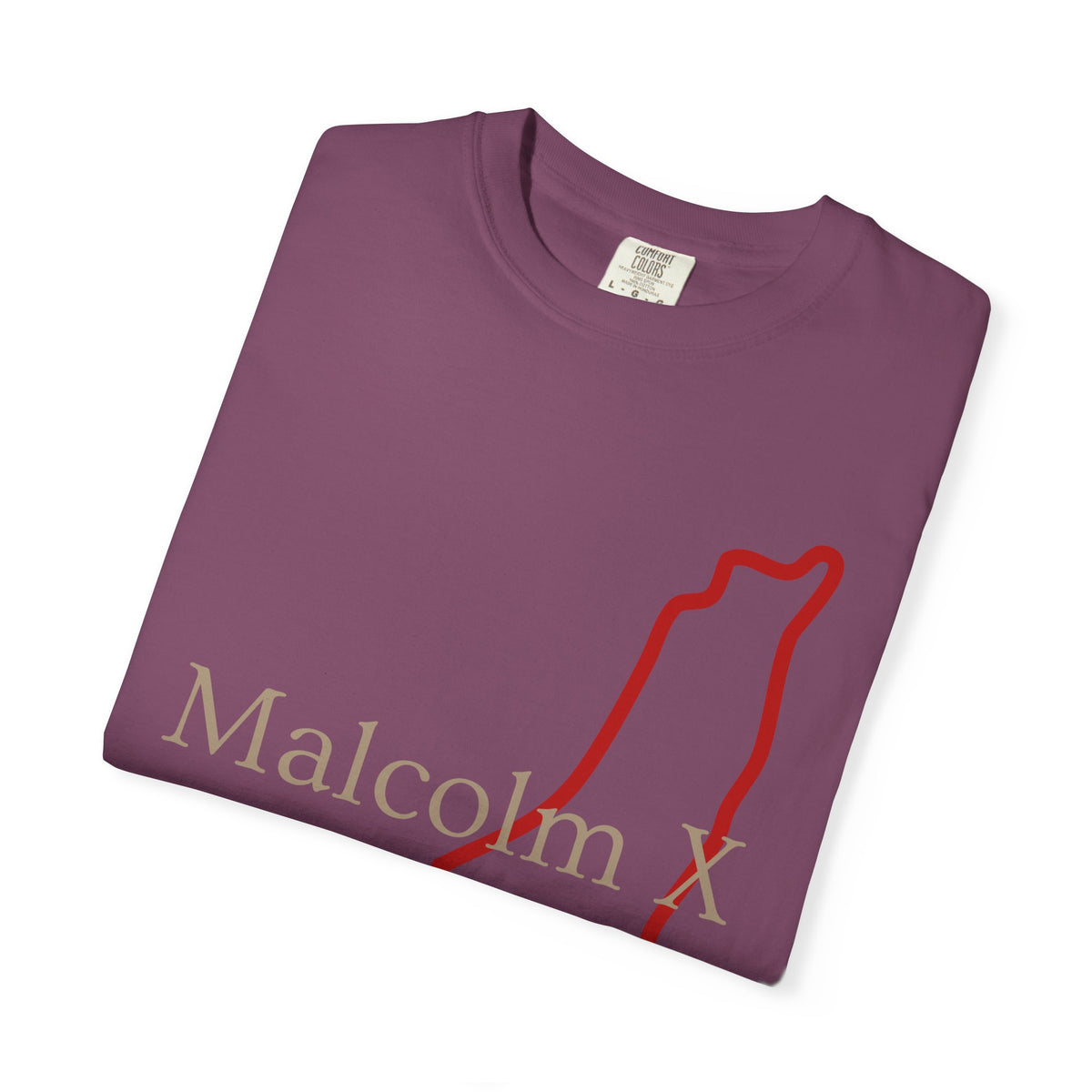 Malcolm X Palestine Quote Outline T-Shirt — Minimalist Palestine Solidarity Tee