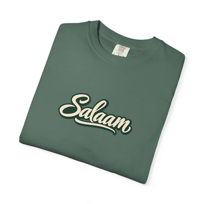 Salaam Script T-Shirt — Casual Islamic Greeting Tee