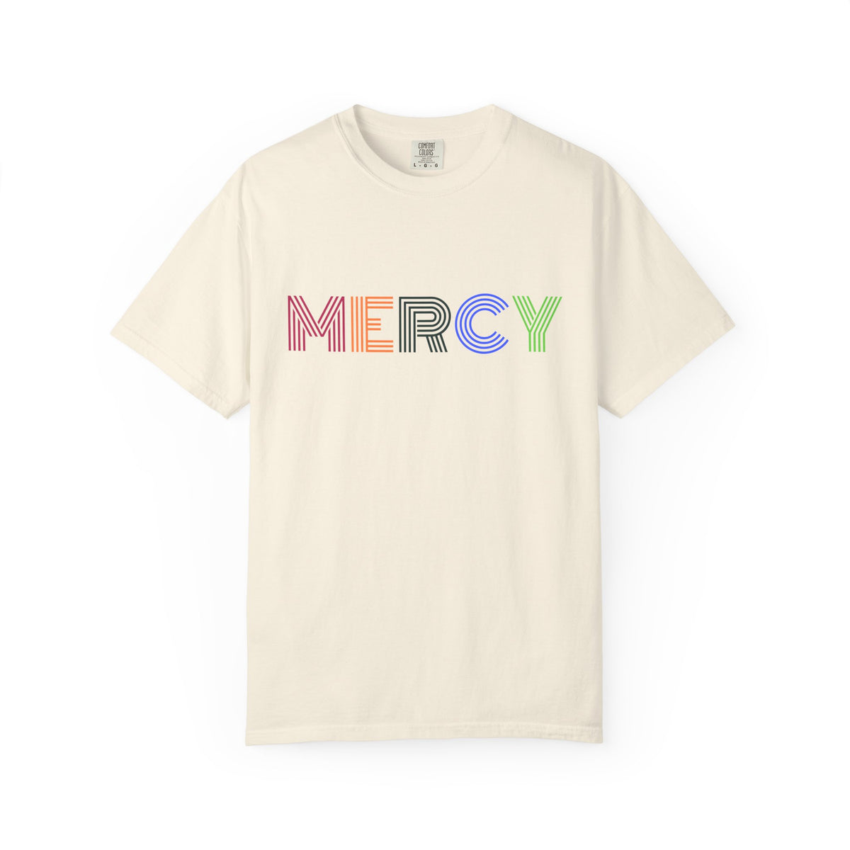 Mercy Multi Color Letters T-Shirt
