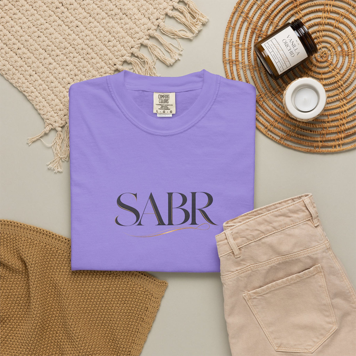 SABR Minimalist Script T-Shirt — Elegant Faith-Inspired Tee