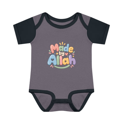 Made by Allah Baby Bodysuit — Pastel Islamic Newborn Onesie