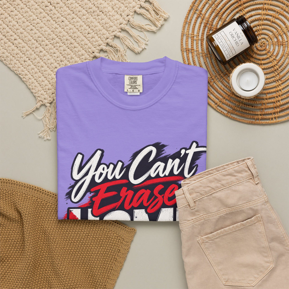 You Can't Erase Home T-Shirt — Palestine Solidarity Graphic Tee