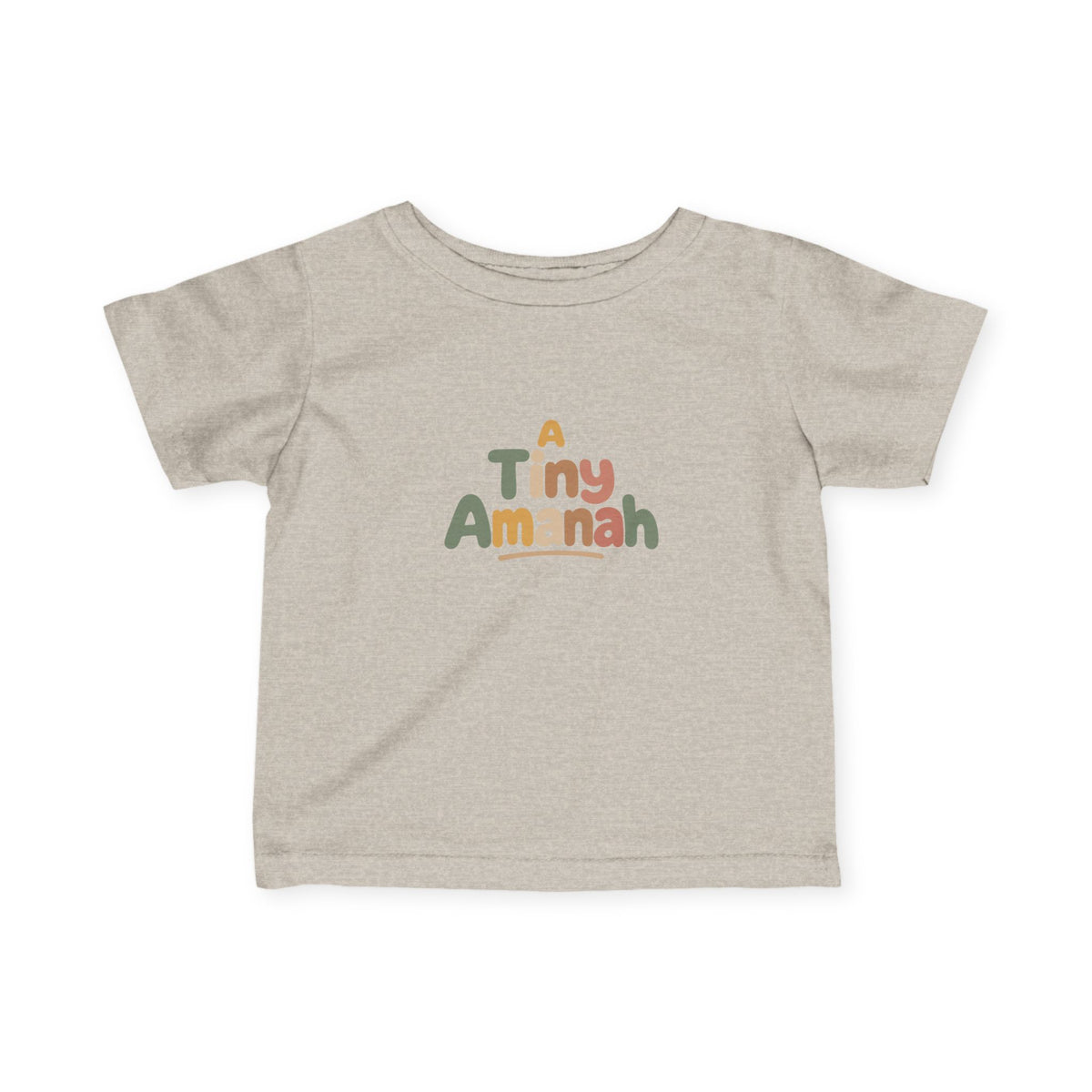 Infant Tee — "A Tiny Amanah" Colorful Retro Baby Shirt