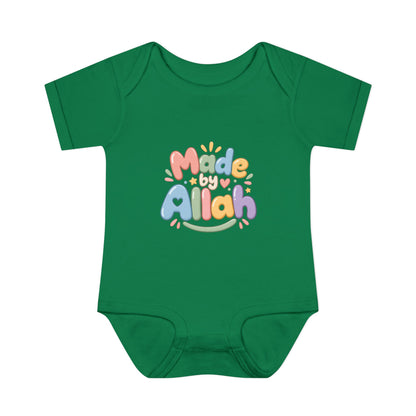 Made by Allah Baby Bodysuit — Pastel Islamic Newborn Onesie