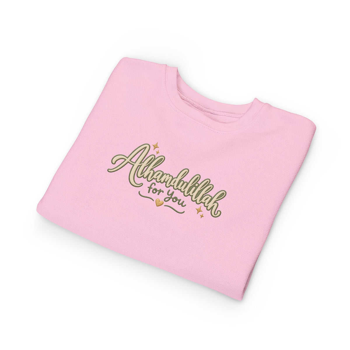 Toddler Sweatshirt — “Alhamdulillah for You” Cute Islamic Prayer Crewneck