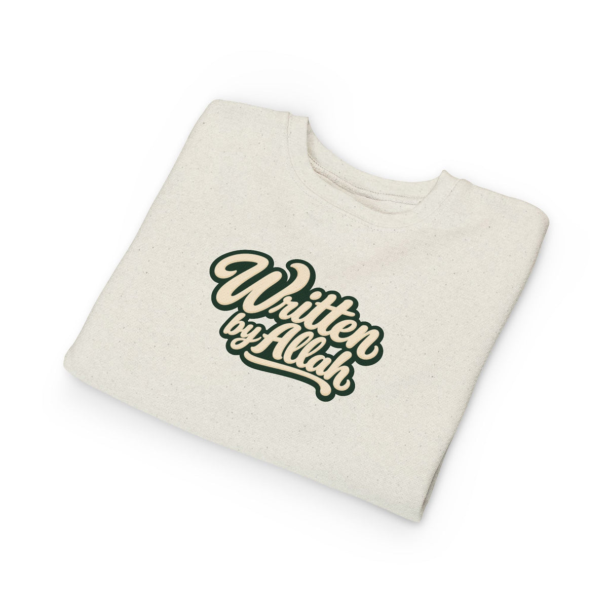 Toddler Sweatshirt - "Written by Allah" Cute Islamic Kids Crewneck, Nursery Gift for Muslim Toddlers
