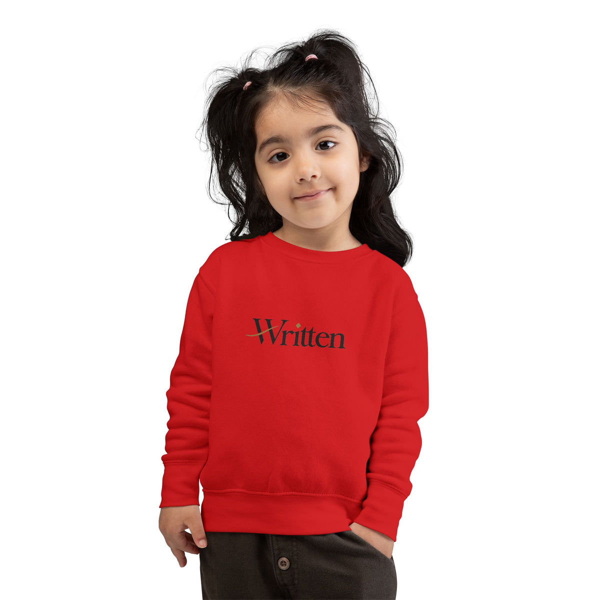 Toddler Sweatshirt "Written" – Cozy Neutral Kids Pullover