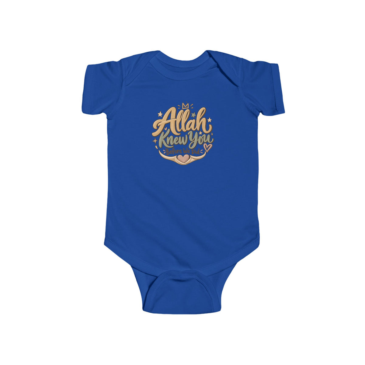 Infant Bodysuit – "Allah Knew You Before We Met" Floral Muslim Baby Onesie