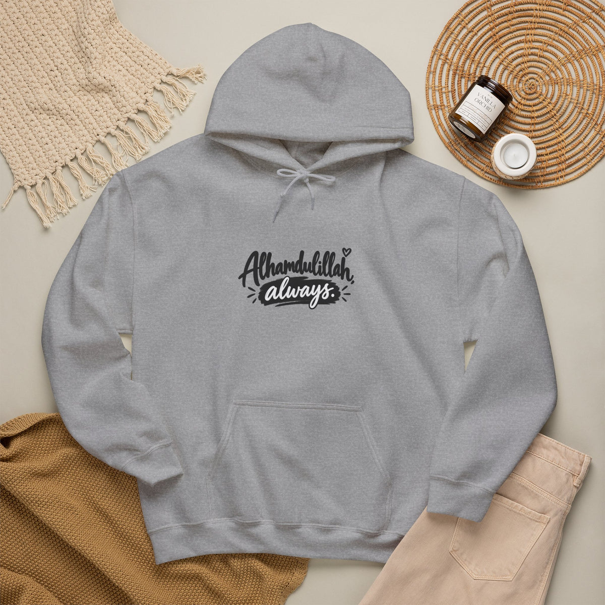 Alhamdulillah Always Hoodie — Faith-Inspired Gratitude Pullover