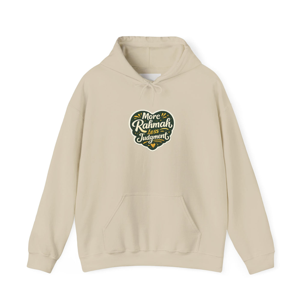 Hoodie — “More Rahmah Less Judgment” Inspirational Islamic Comfort Hoodie