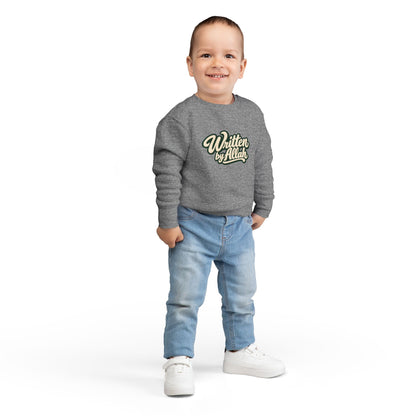 Toddler Sweatshirt - "Written by Allah" Cute Islamic Kids Crewneck, Nursery Gift for Muslim Toddlers