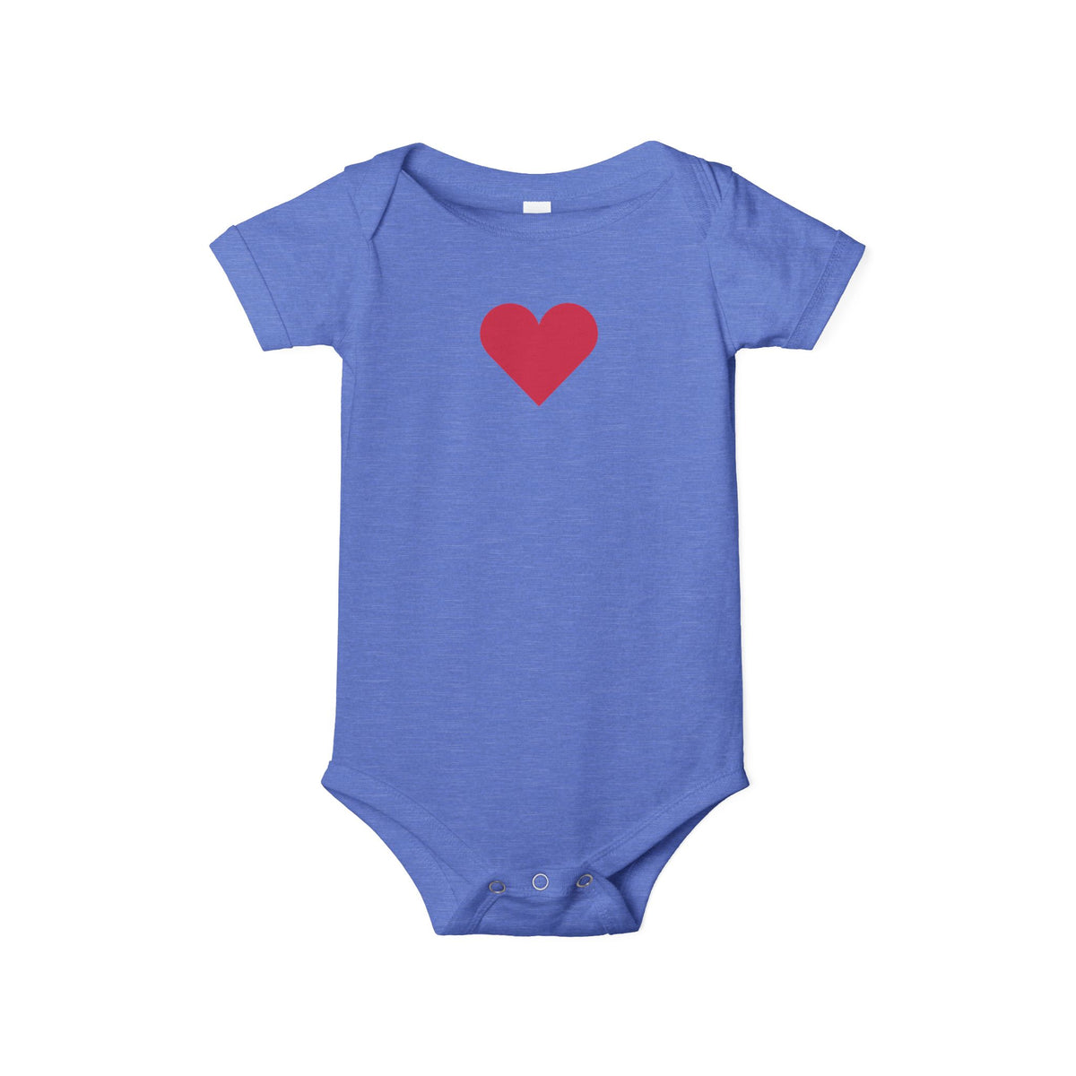 Infant One-Piece Bodysuit with Red Heart — Cute Baby Valentine or Everyday Gift