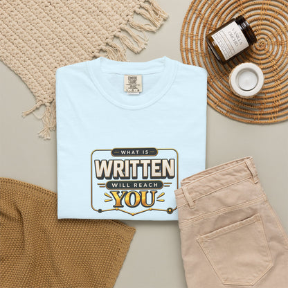 Inspirational 'Written Will Reach You' Graphic T-Shirt