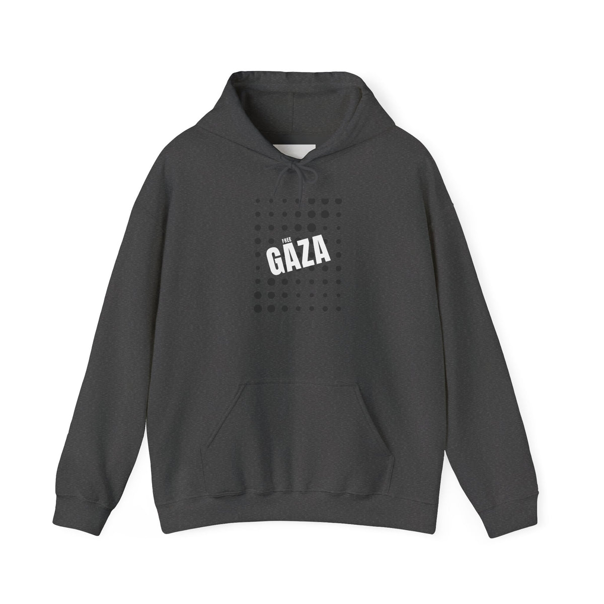 Gaza Solidarity Hoodie — Minimal Dot Grid Protest Sweatshirt