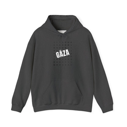 Gaza Solidarity Hoodie — Minimal Dot Grid Protest Sweatshirt
