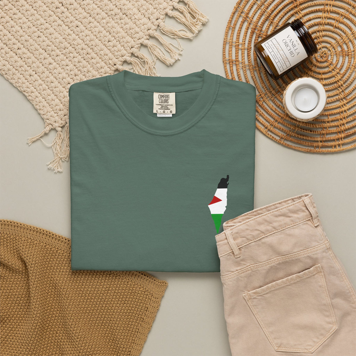 Palestine Map T-Shirt — Minimal Solidarity Tee