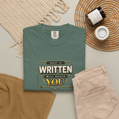 Inspirational 'Written Will Reach You' Graphic T-Shirt