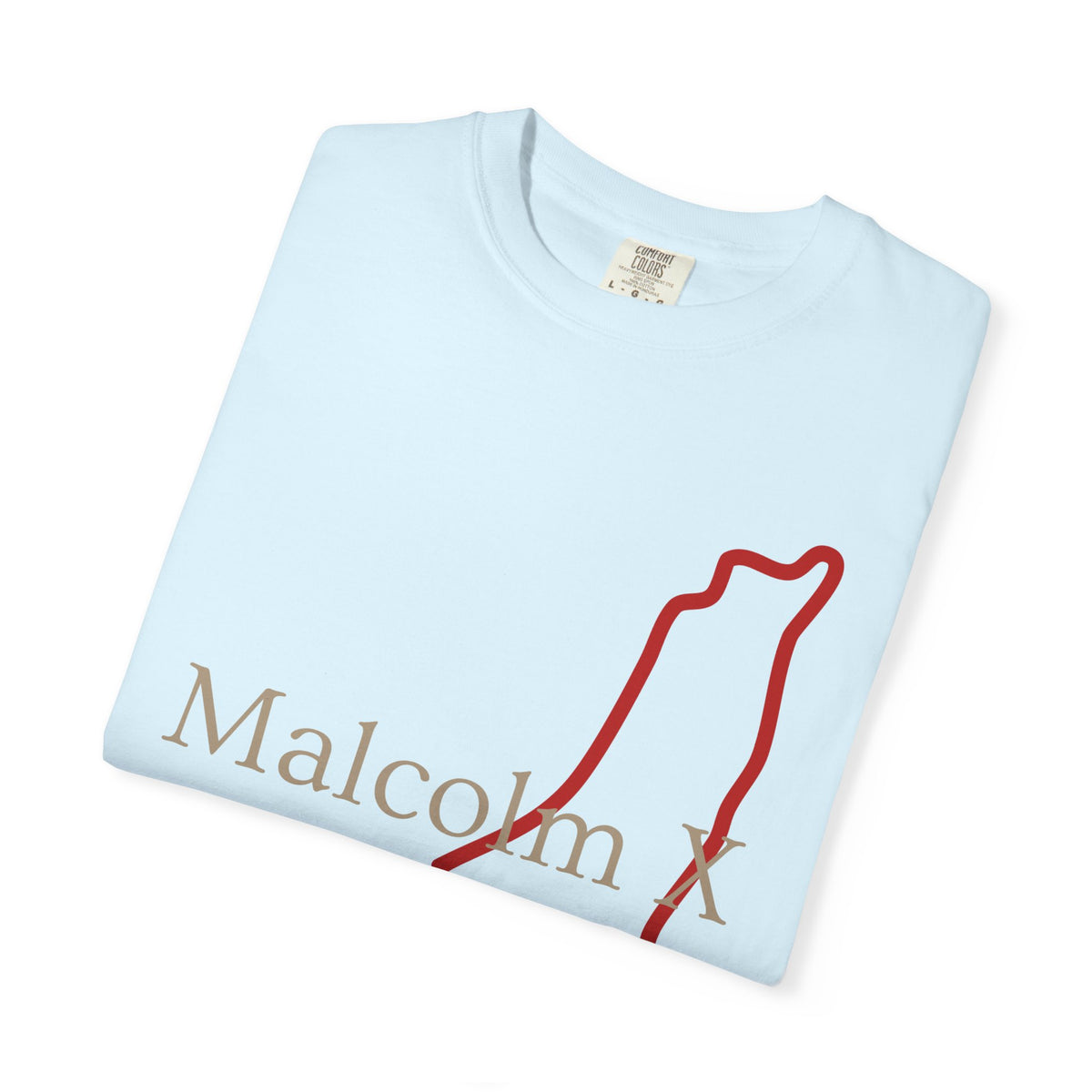 Malcolm X Palestine Quote Outline T-Shirt — Minimalist Palestine Solidarity Tee